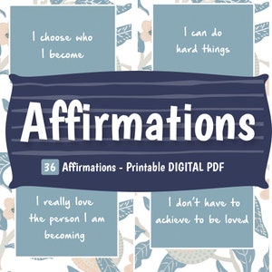 DESCARGA DIGITAL PDF - Tarjetas de Afirmación - 36 Tarjetas Imprimibles