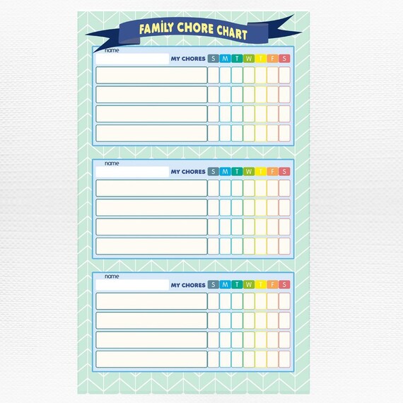 Chore Chart For Multiple Kids