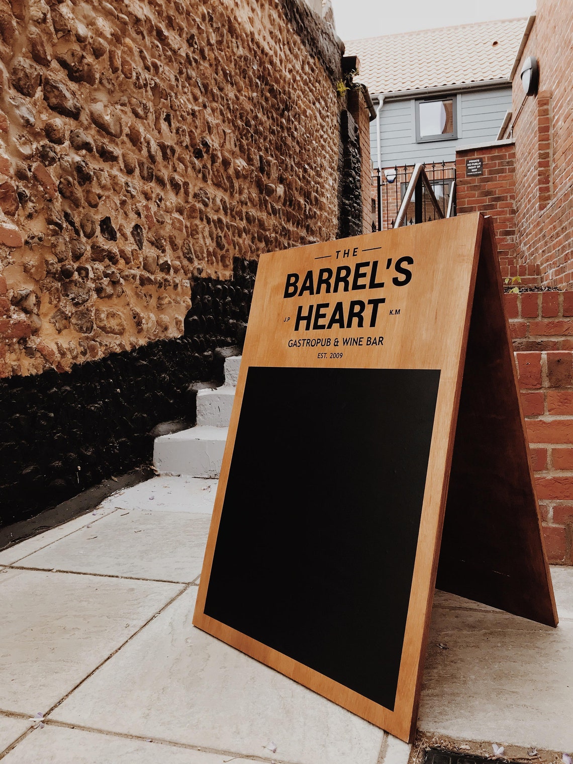 Personalised Chunky Wooden Aframe Sign With Chalk Board Etsy UK