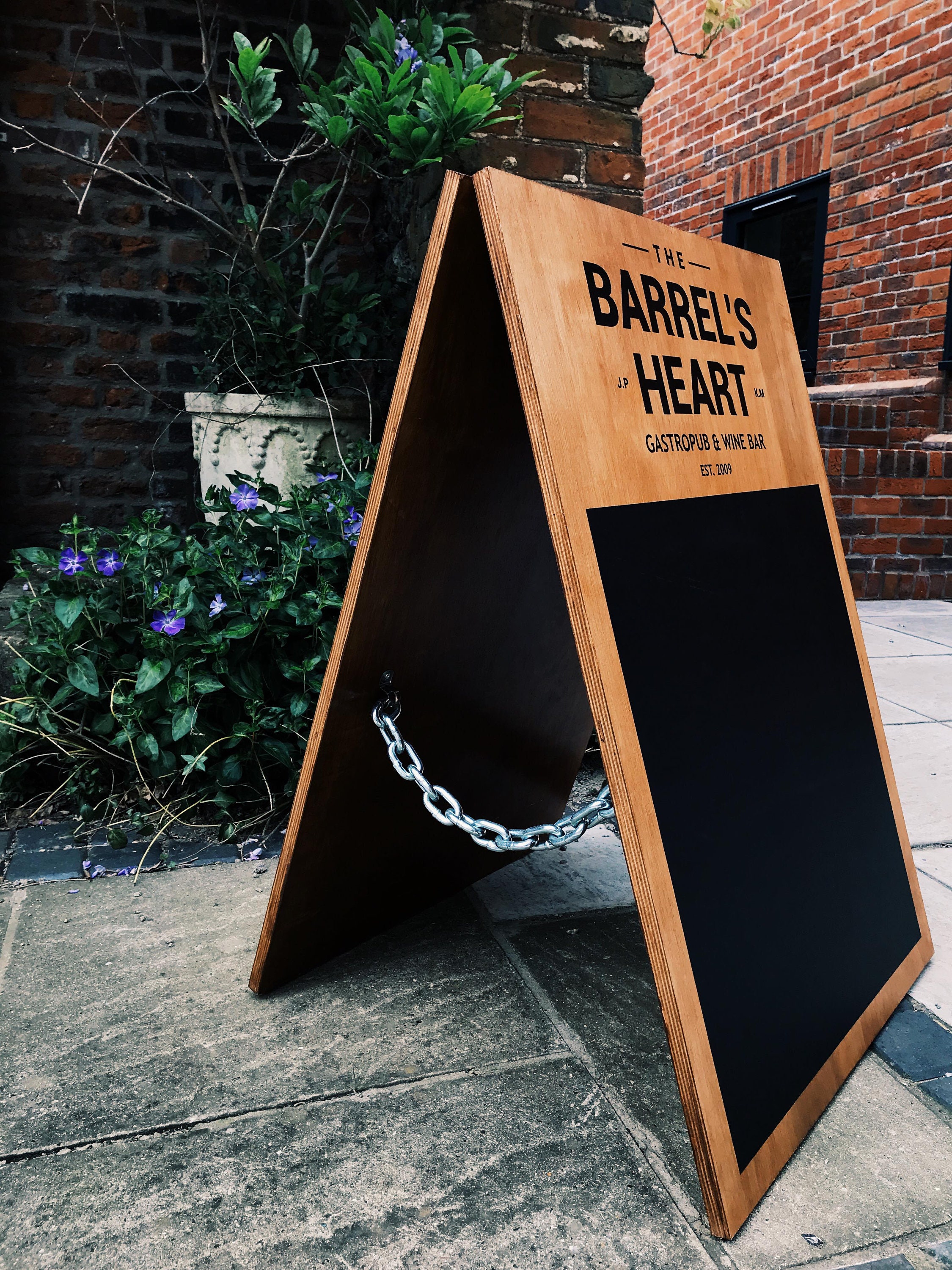 Personalised Chunky Wooden Aframe Sign With Chalk Board Etsy UK