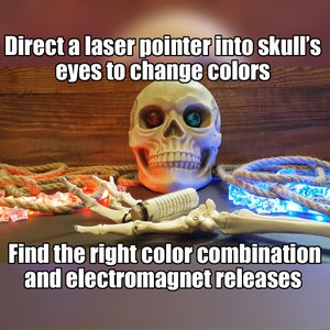 Crystal Eyes escape room puzzle idea (electronics package)