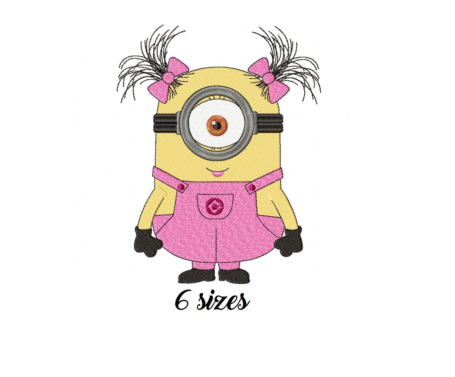 Minion Fill Stitch embroidery designs Minions embroidery Etsy