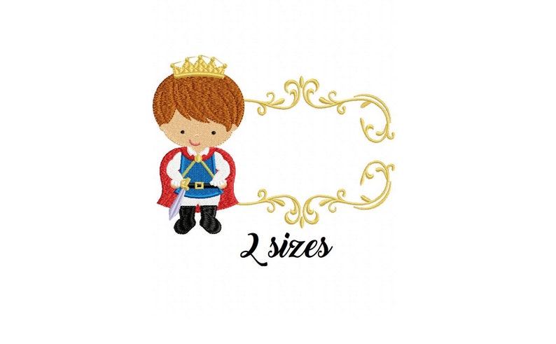 Little Prince Frame Machine Embroidery Design King Embroidery Etsy