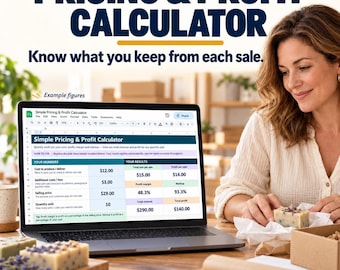 Pricing Calculator | Profit & Cost Spreadsheet for Small Business | Google Sheets