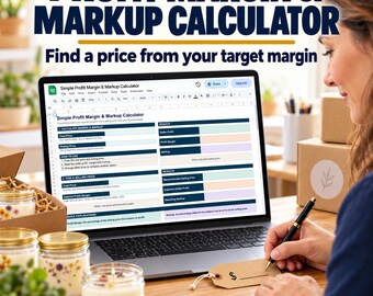 Pricing Calculator | Profit Margin, Markup & Selling Price | Google Sheets Template