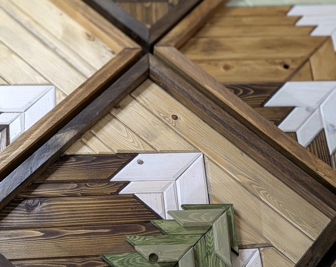 Featured listing image: Mountain Mosaic Wood Wall Art