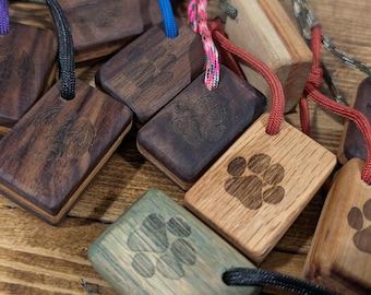 Wood Worry Stone | Block | Engraved