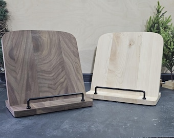 Wood Cookbook Stand | Standard, Maple, or Walnut