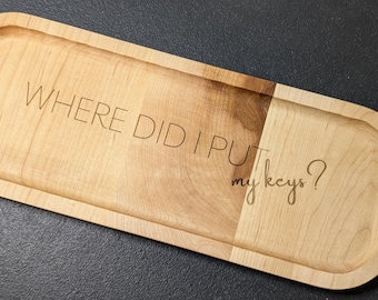 Trinket Dish – Laser Engraved Wooden Catchall