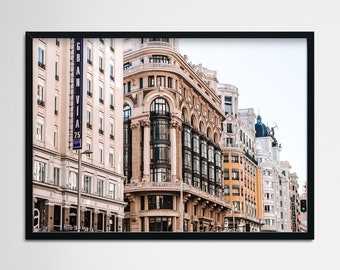 Spanish Architecture, Madrid Photography, Madrid Spain, Street Photography, Europe, Madrid Prints, Gran Via, Travel Prints, Wall Art