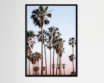 Los Angeles Print, Palm tree wall art, Palm trees, Sunset, LA sunset, California Photography, Cali Prints, Wall Art