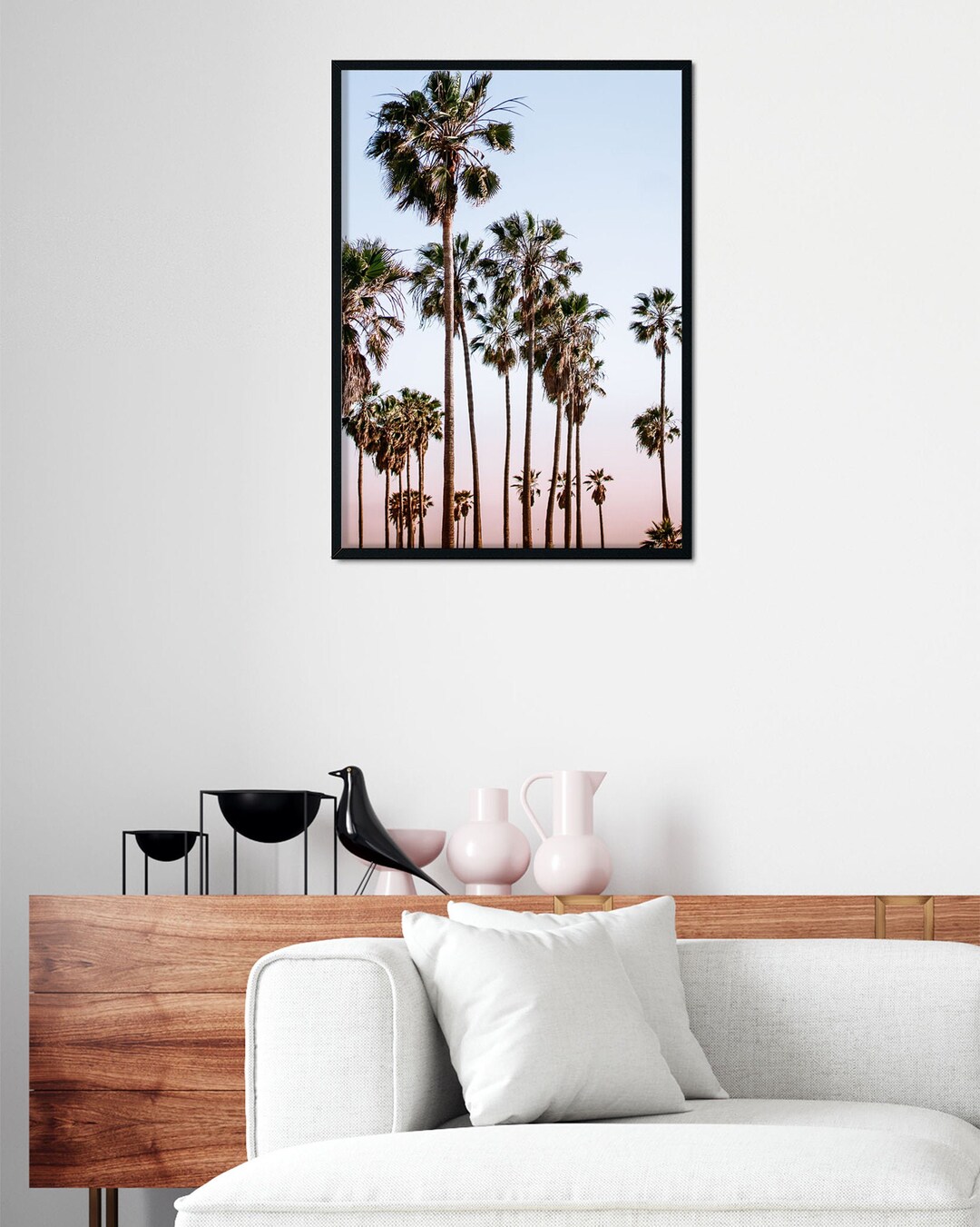 Los Angeles Print, Palm Tree Wall Art, Palm Trees, Sunset, LA Sunset ...