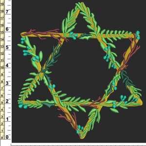 Eloquent Star of David with Vines Digital DOWNLOAD