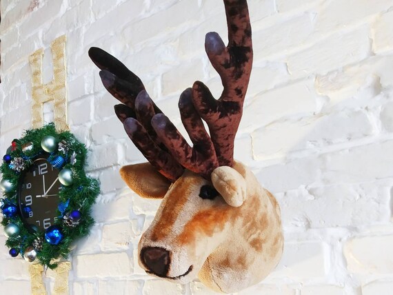 Faux Animal Head Deer Animal Head Decor Faux Taxidermy Etsy