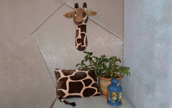 Giraffe Faux Animal Head Faux Taxidermy Wall Decor Etsy