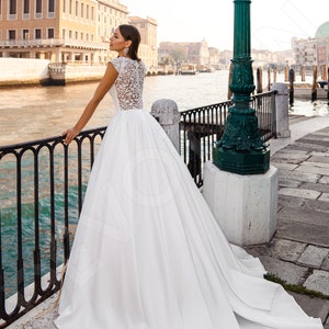 Individual Size A-line Silhouette Ornella Wedding Dress. Classic Style ...