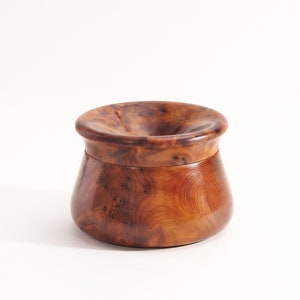 Thuya Wood Burl Carved Ashtray - Decorative Handmade Thuja Burl Wooden Ashtray - Gift For Him