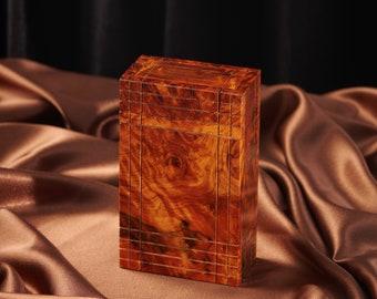 Thuya Wood Japanese-style Secret Box - Wood Burl Puzzle Box