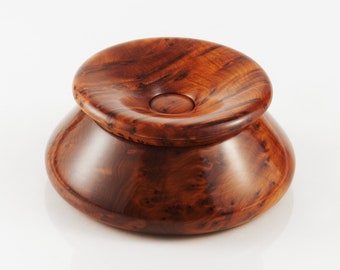 Grand Thuya Wood Burl Carved Ashtray - Decorative Handmade Thuja Burl Wooden Ashtray - Gift For Him