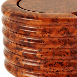 Decorative Thuya Wood Burl Veneer Coasters For Coffee Table and Home Decor Yemma Goods image 3
