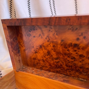 thuya wooden burl handcrafted trinket box