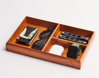 Handcrafted Thuya Wood Tray: Perfect Gift for Him and Her - Decorative Organizer, Jewelry Tray - Birthday Gift