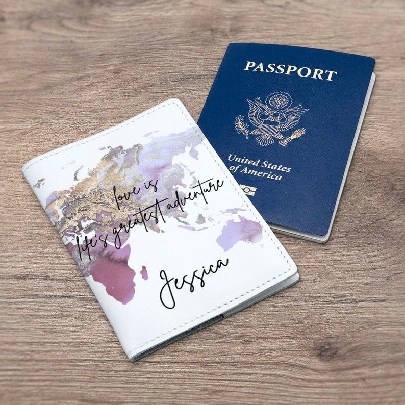 His and hers Passport cover Passport cover map Blue marble Etsy