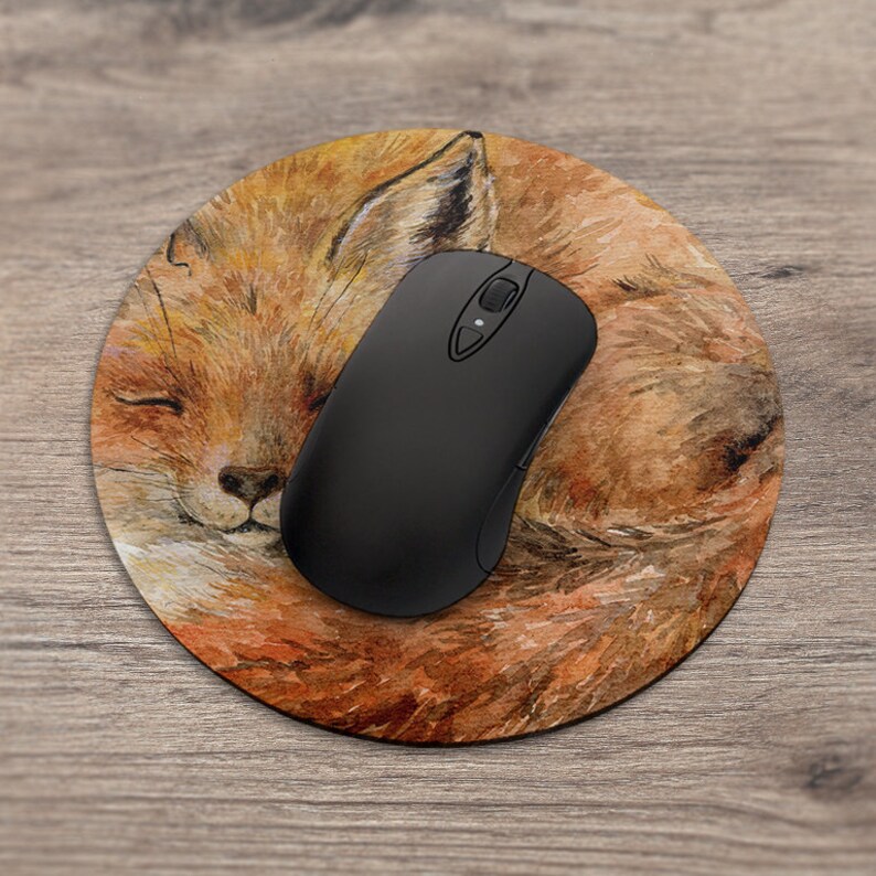 Mouse pad fox Desk Accessories Cure mouse pad Mousepad animal Etsy