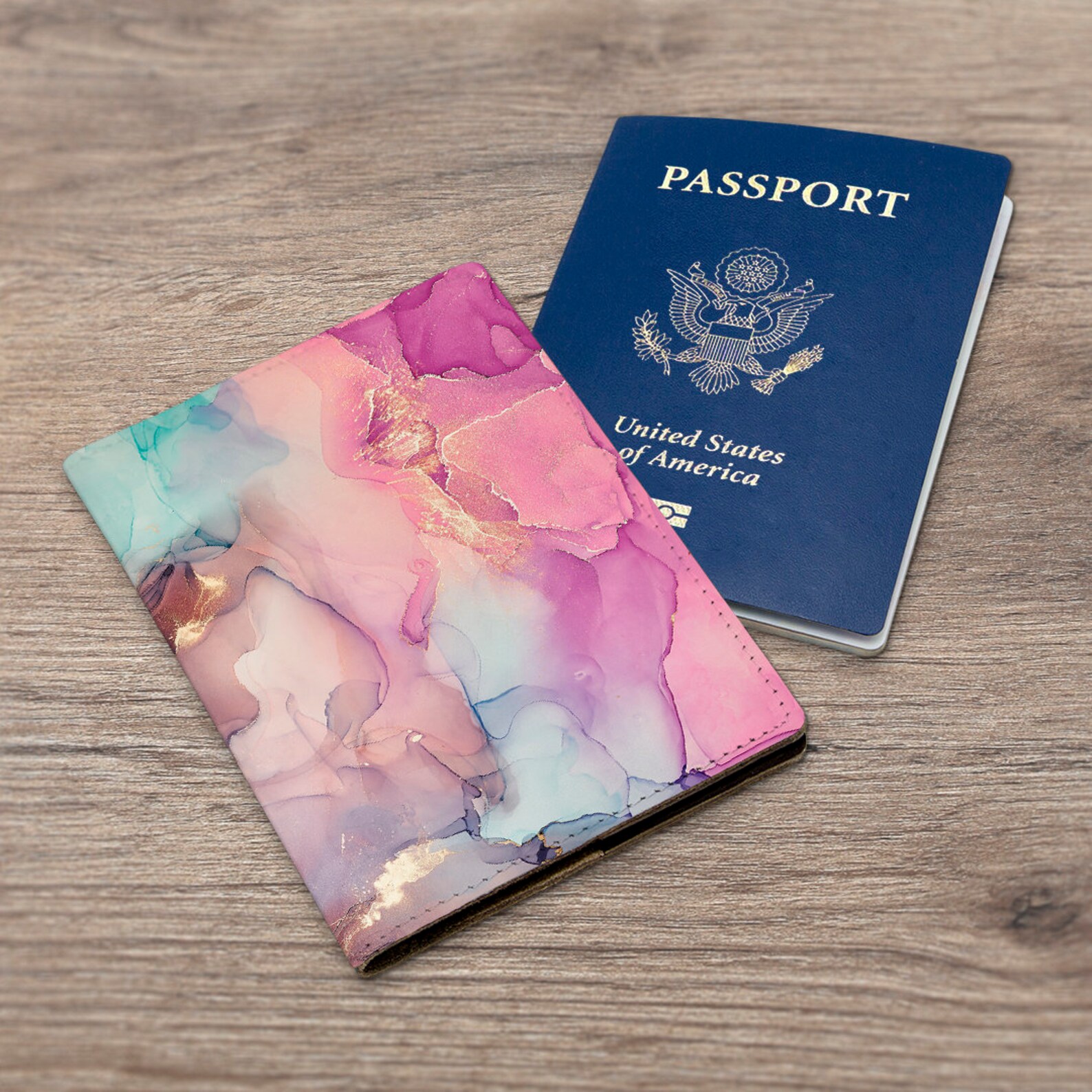Pink watercolor Passport wallet Elegant cover Passport Etsy