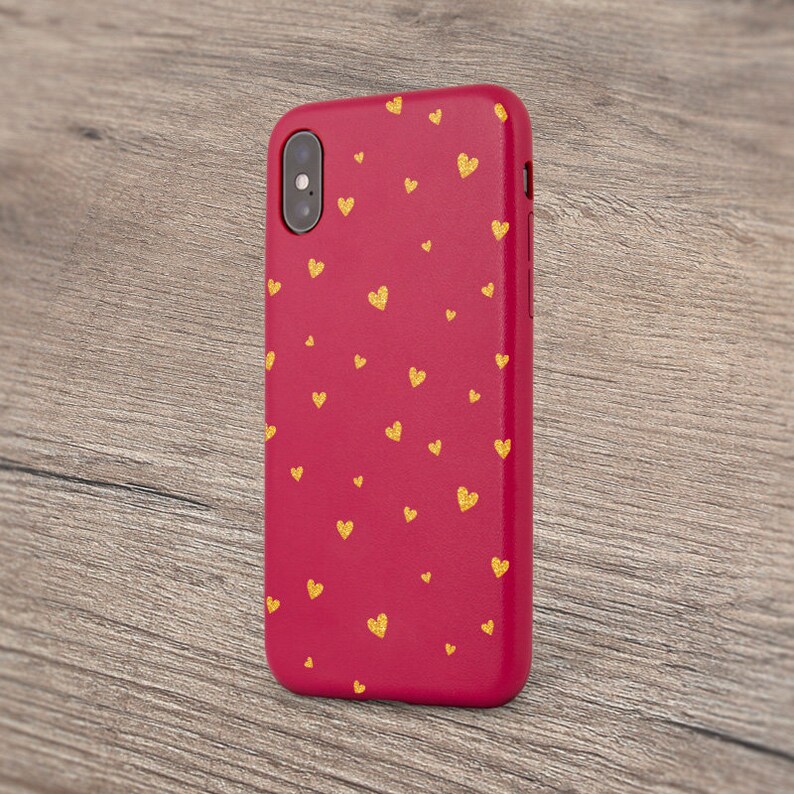Valentines day Phone case iPhone case heart Phone case red | Etsy