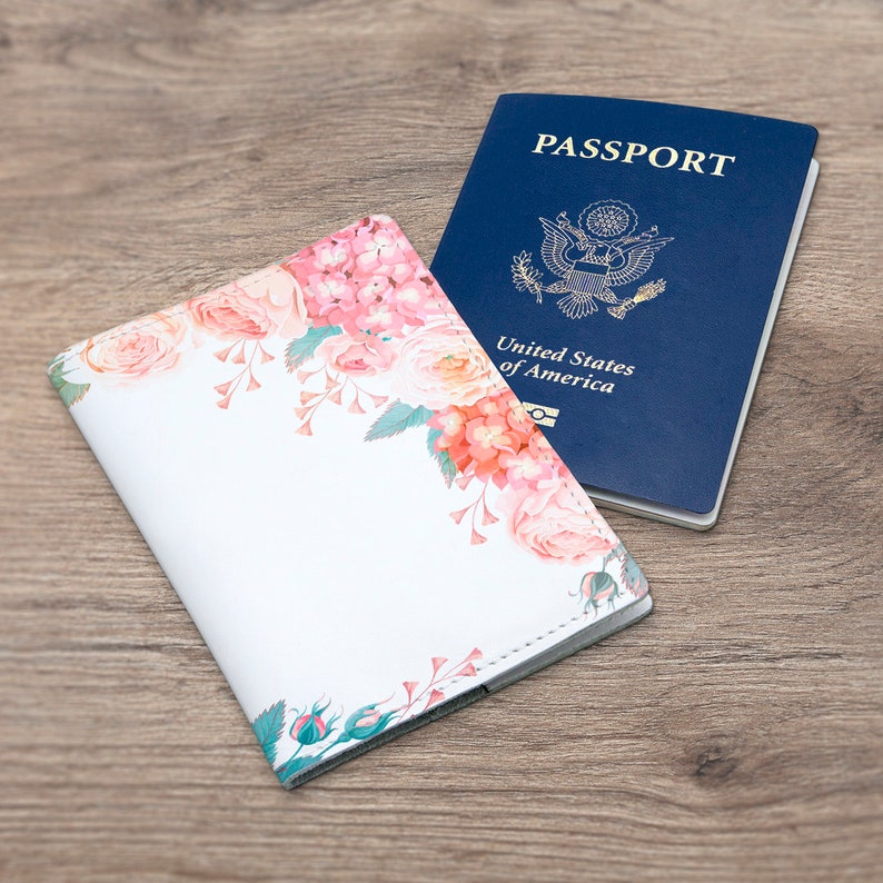 Pink roses passport cover floral elegant cover passport holder  etsy Pink roses passport cover floral elegant cover passport holder  etsy