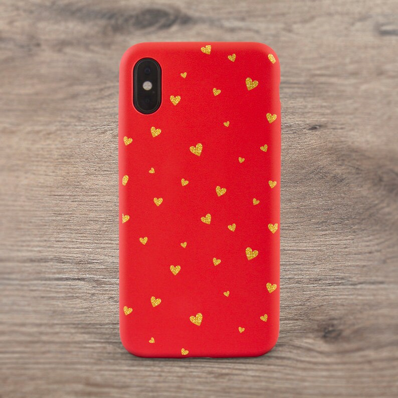 Valentines day Phone case iPhone case heart Phone case red Etsy
