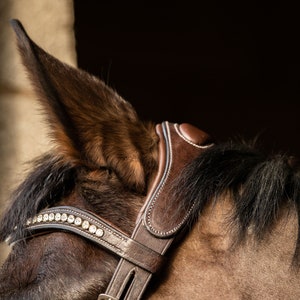 Equipride Anatomical Bridle Santa Fe with Anti-Slip Rubber Reins Black/Brown image 3