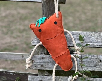 Equipride Relax Horse Toy Made on Leather Stable Carrot 30 cm