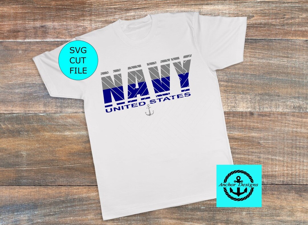 US Navy With Anchor SVG - Etsy