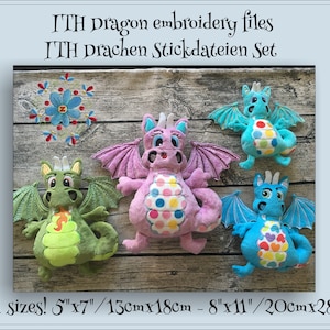 ITH-Dragon complete embroidery files set 5&quot; x 7&quot; - 8&quot; x 11&quot;