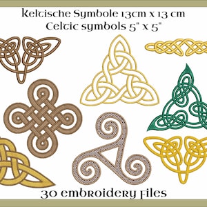 Celtic symbols embroidery files set 5" x 5"