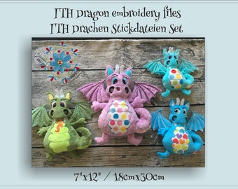 ITH Dragon Embroidery Set 7" x 12"