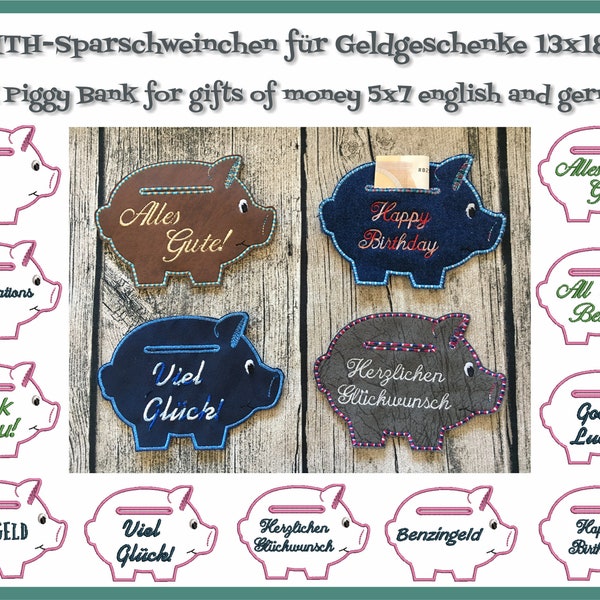 ITH piggy banks for cash gifts 5×7