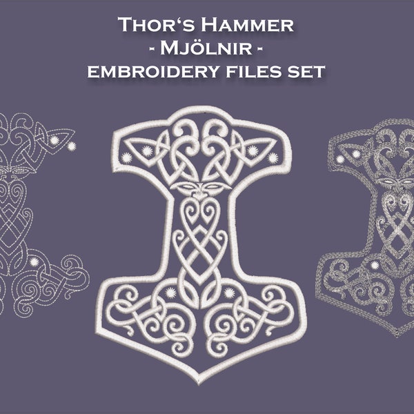Thor's Hammer -Mjölnir- Stickdateien Set