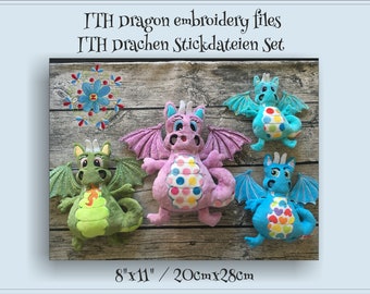 ITH Dragon Embroidery Set 8" x 11"