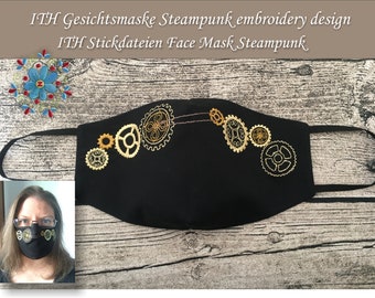 ITH Face Mask / Community Mask / Provisional Mouth Nose Mask Steampunk embroidery designs