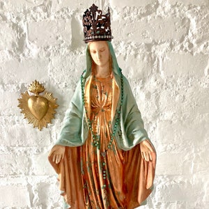 Large Virgin Mary Statue with Crown