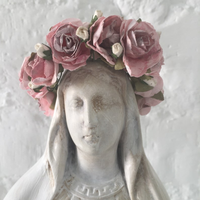 Virgin Mary Statue / French  Decor / Religous Statue / Madonna image 0