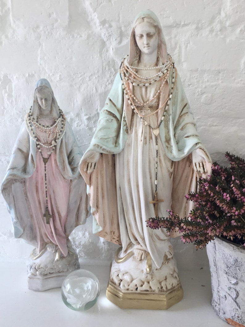 Virgin Mary Statue / French  Decor / Religous Statue / Madonna image 4