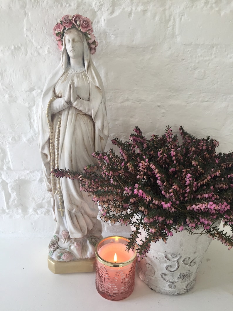 Virgin Mary Statue / French  Decor / Religous Statue / Madonna image 2