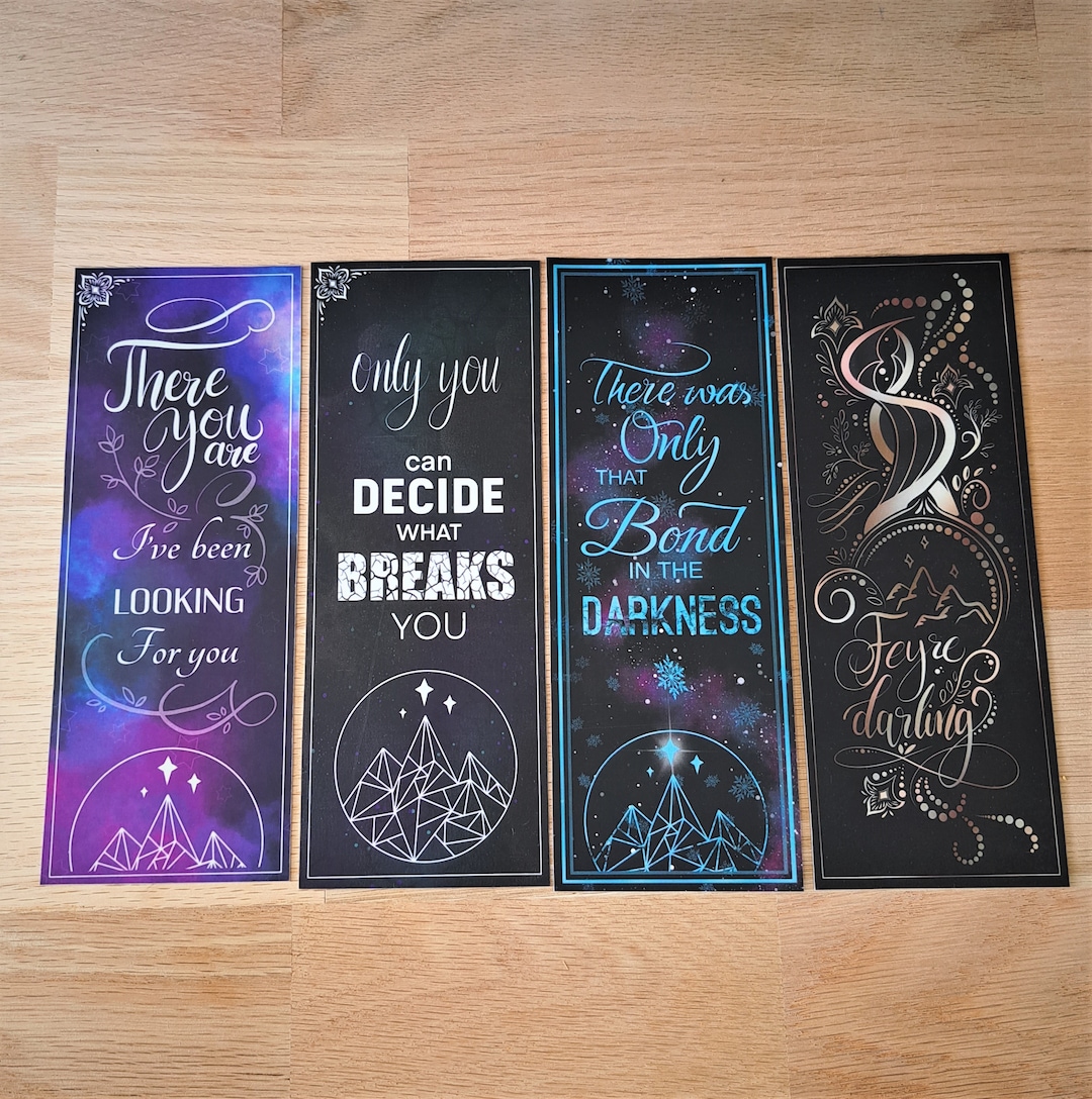 ACOTAR Sjm Inspired Bookmarks With Quotes Feyre and Rhys Etsy Australia