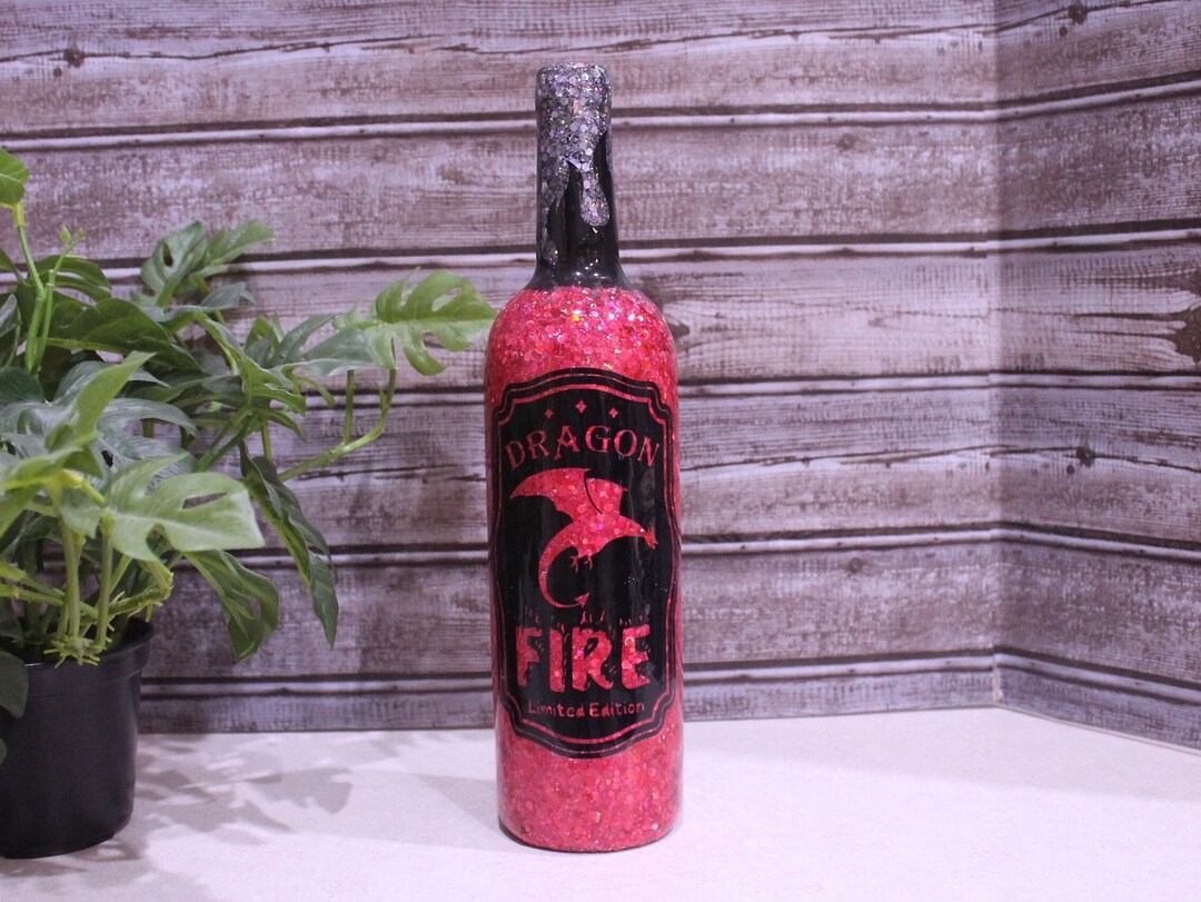 Dragon Fire Wine Bottle Etsy
