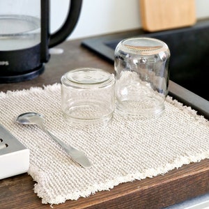 Linen Dish Drying Mat Oversized Paperless Towel 3ply Dish 