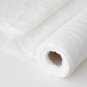 Softened White Linen Fabric, LIGHT WEIGHT Thin White Linen, 130 GSM, Washed  Linen Fabric by the Meter, Linen by the Yard, Linen for Clothes 